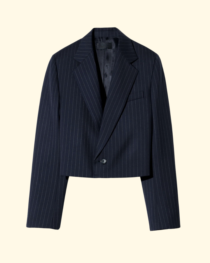 Swan Jacket | Midnight Pinstripes