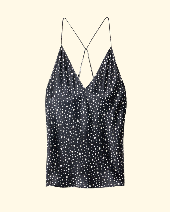 Emile Cami Top | Black/Ivory Star