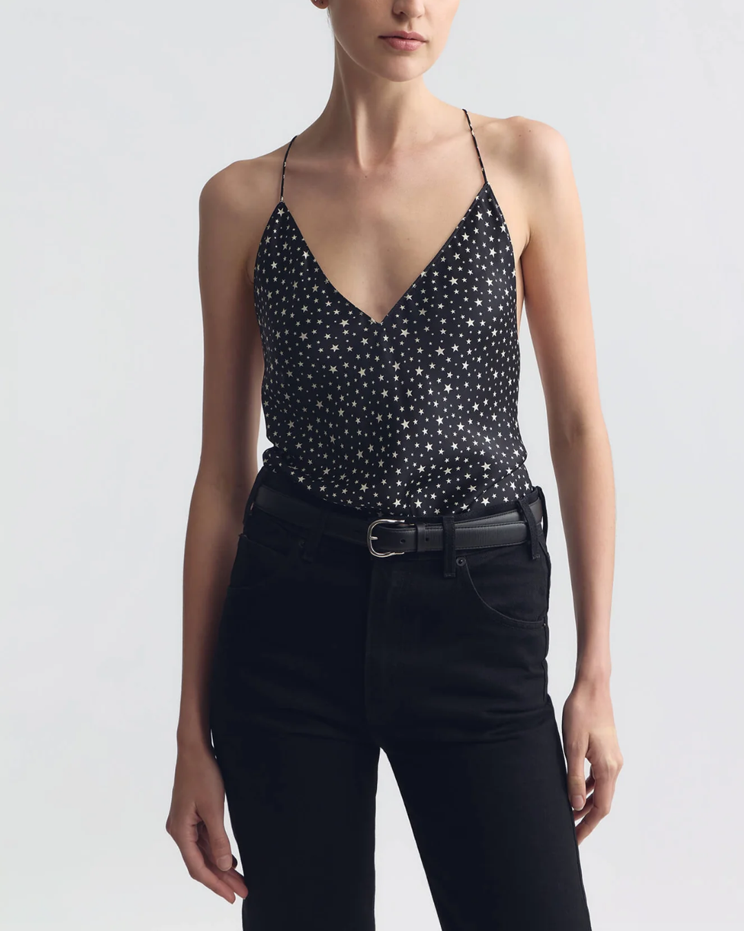 Emile Cami Top | Black/Ivory Star