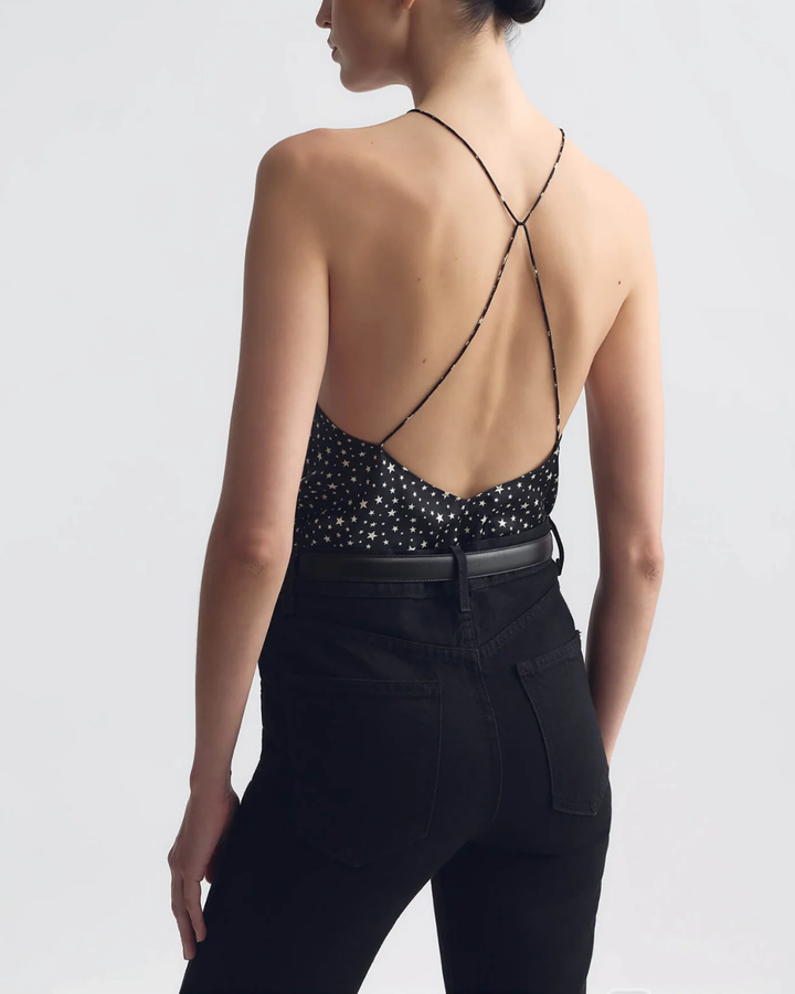Emile Cami Top | Black/Ivory Star