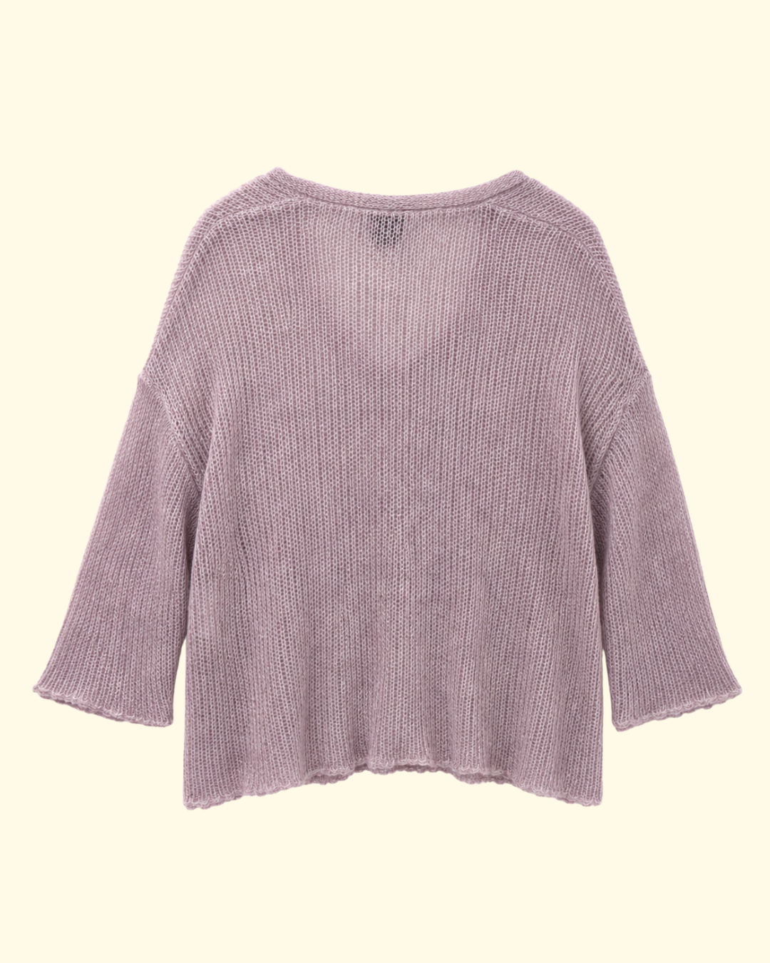 Oversize Off Gauge V-Neck | Wisteria