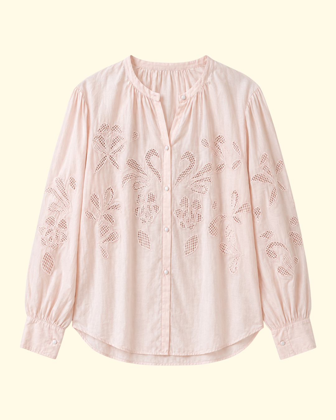 Embroidery Viole Bohemian Shirt | Peonia