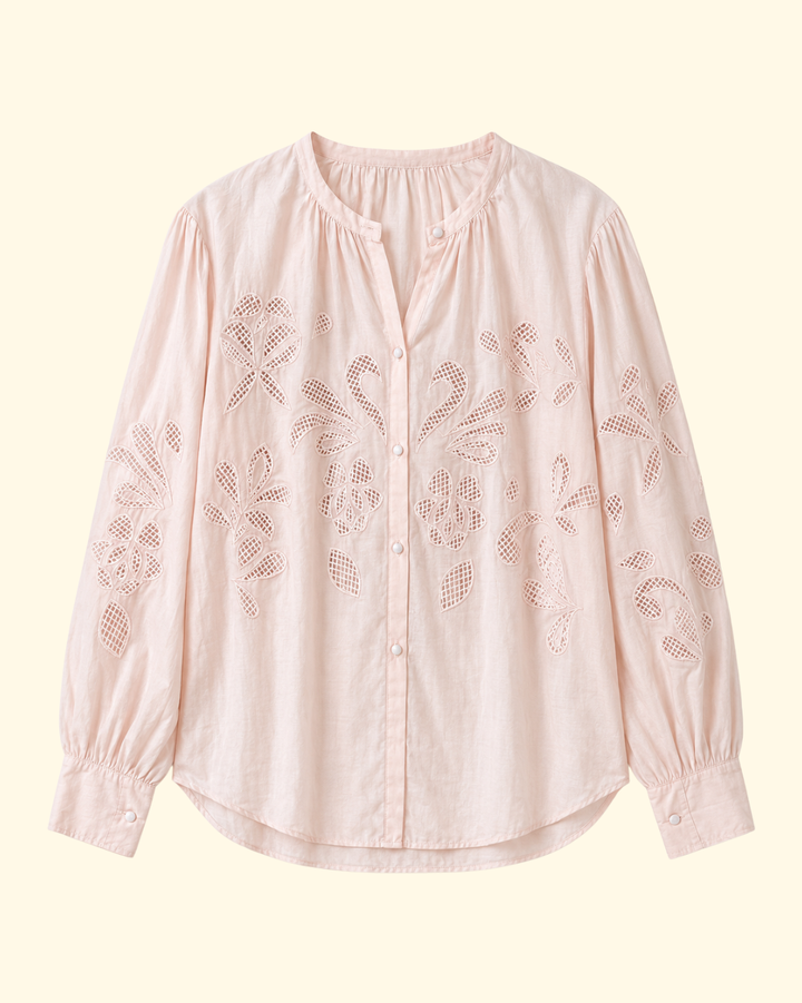 Embroidery Viole Bohemian Shirt | Peonia