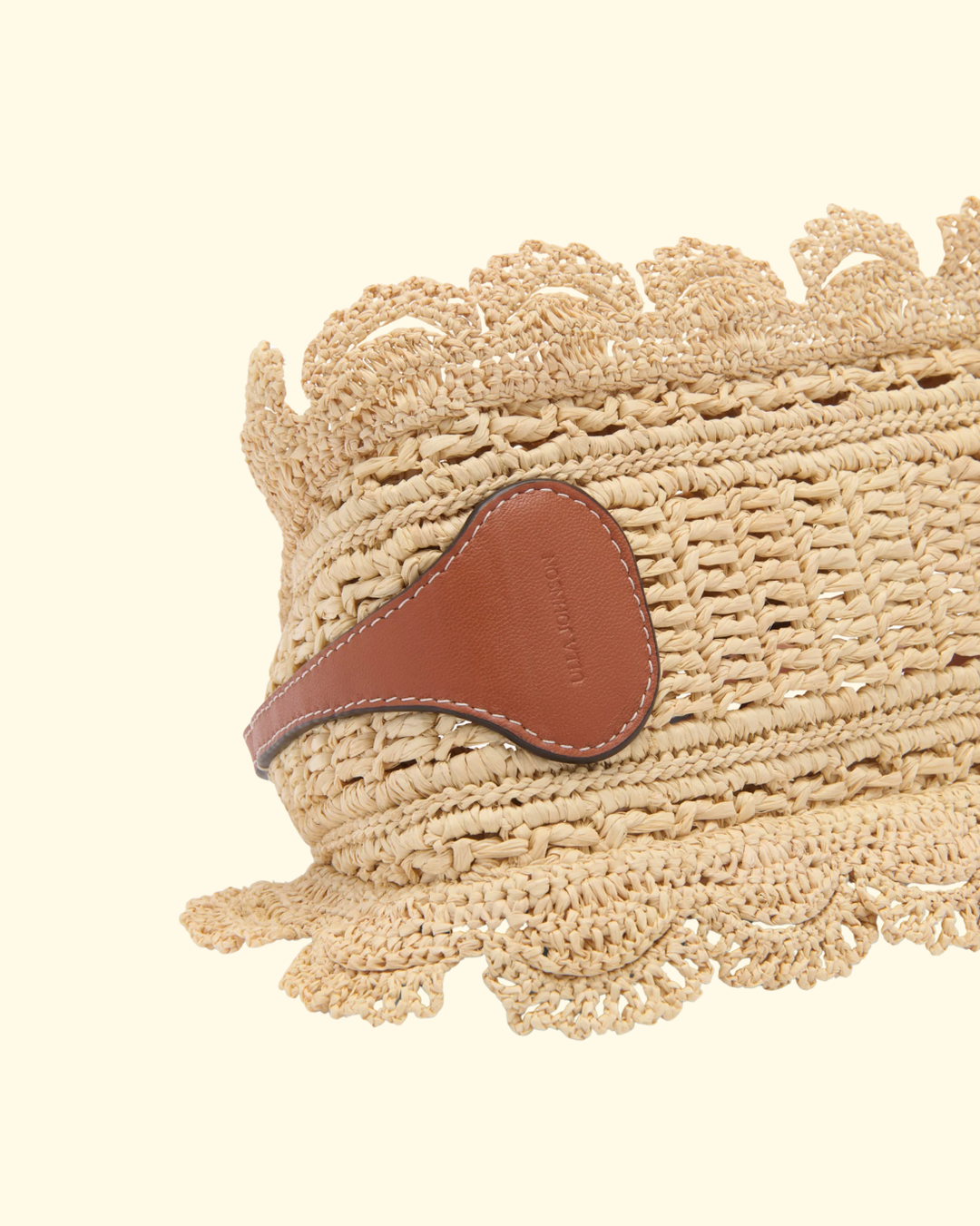 Marina Raffia Scallop Pouchette | Natural