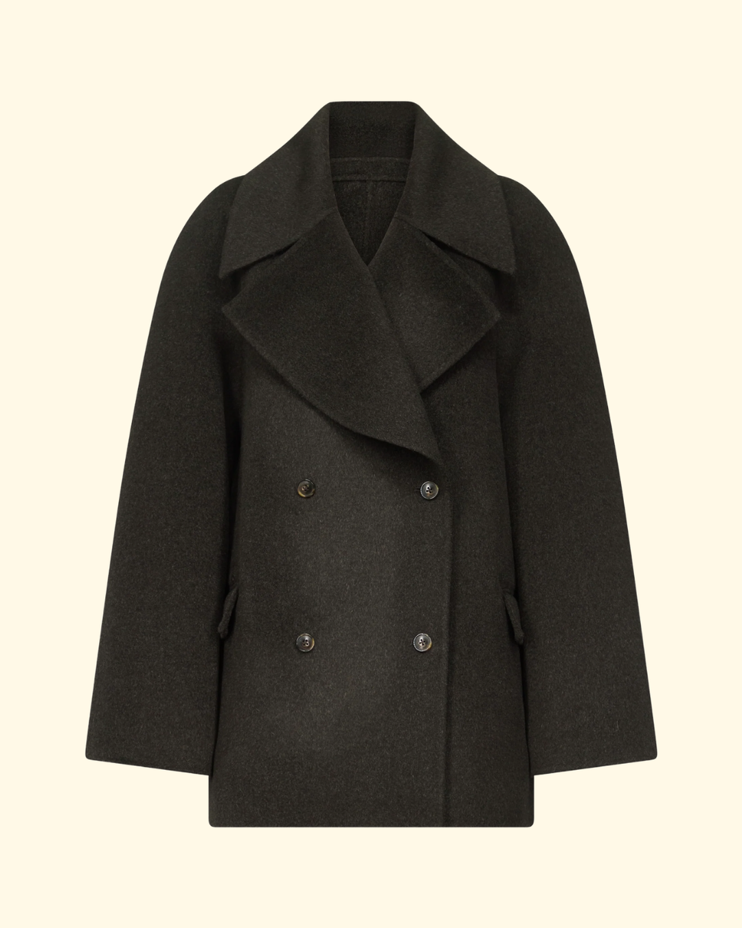 Neil Double Breasted Jacket | Brown Melange