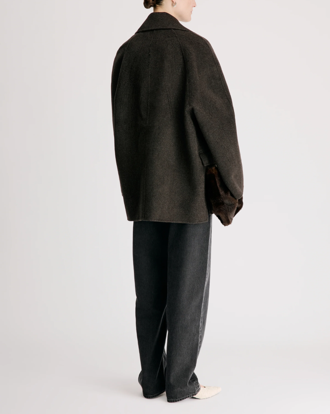 Neil Double Breasted Jacket | Brown Melange