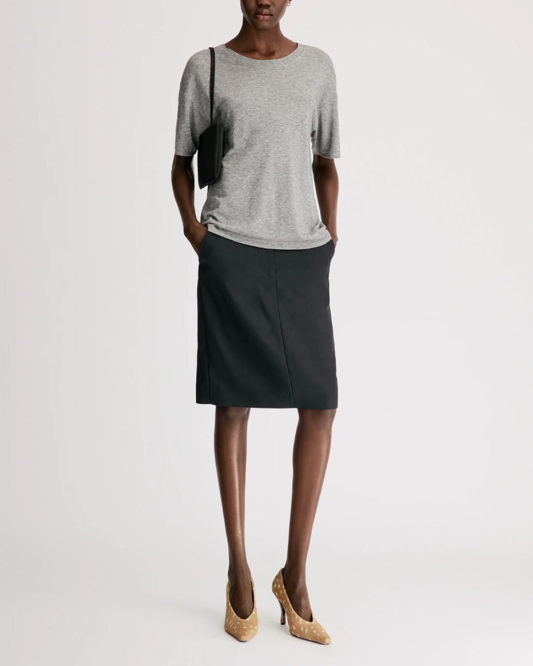 Ezra Classic Fit T-Shirt | Anthracite Melange