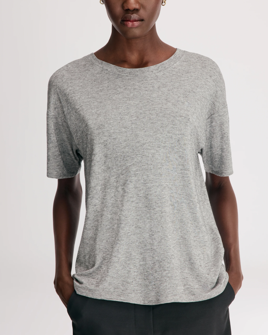 Ezra Classic Fit T-Shirt | Anthracite Melange