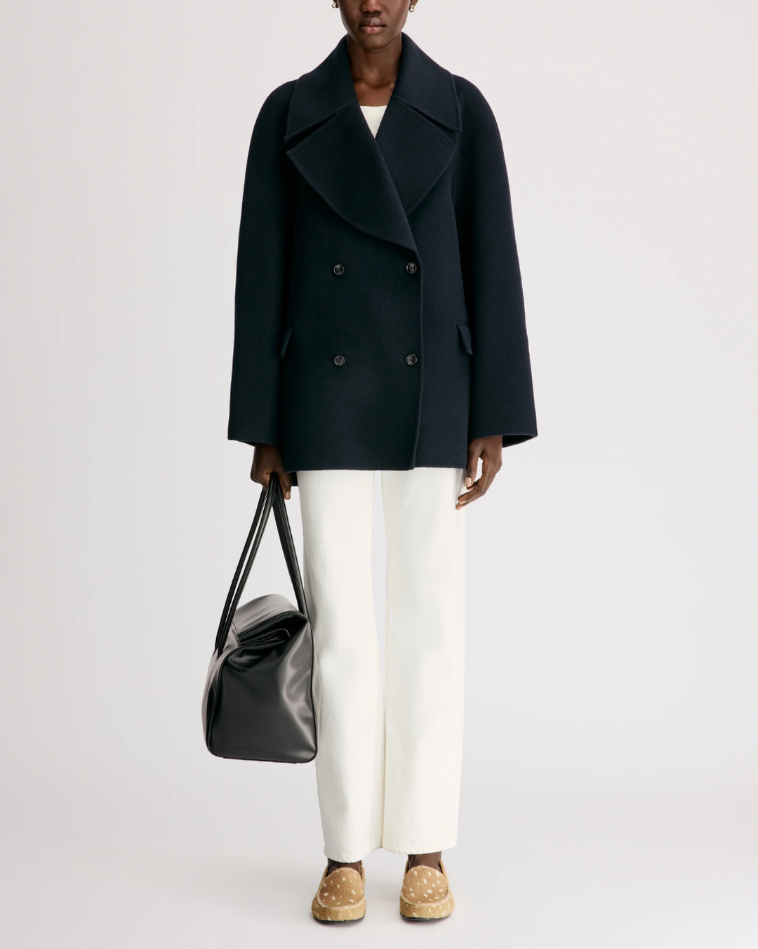 Neil Double Breasted Jacket | Navy Melange