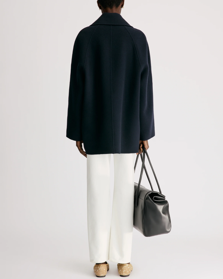 Neil Double Breasted Jacket | Navy Melange