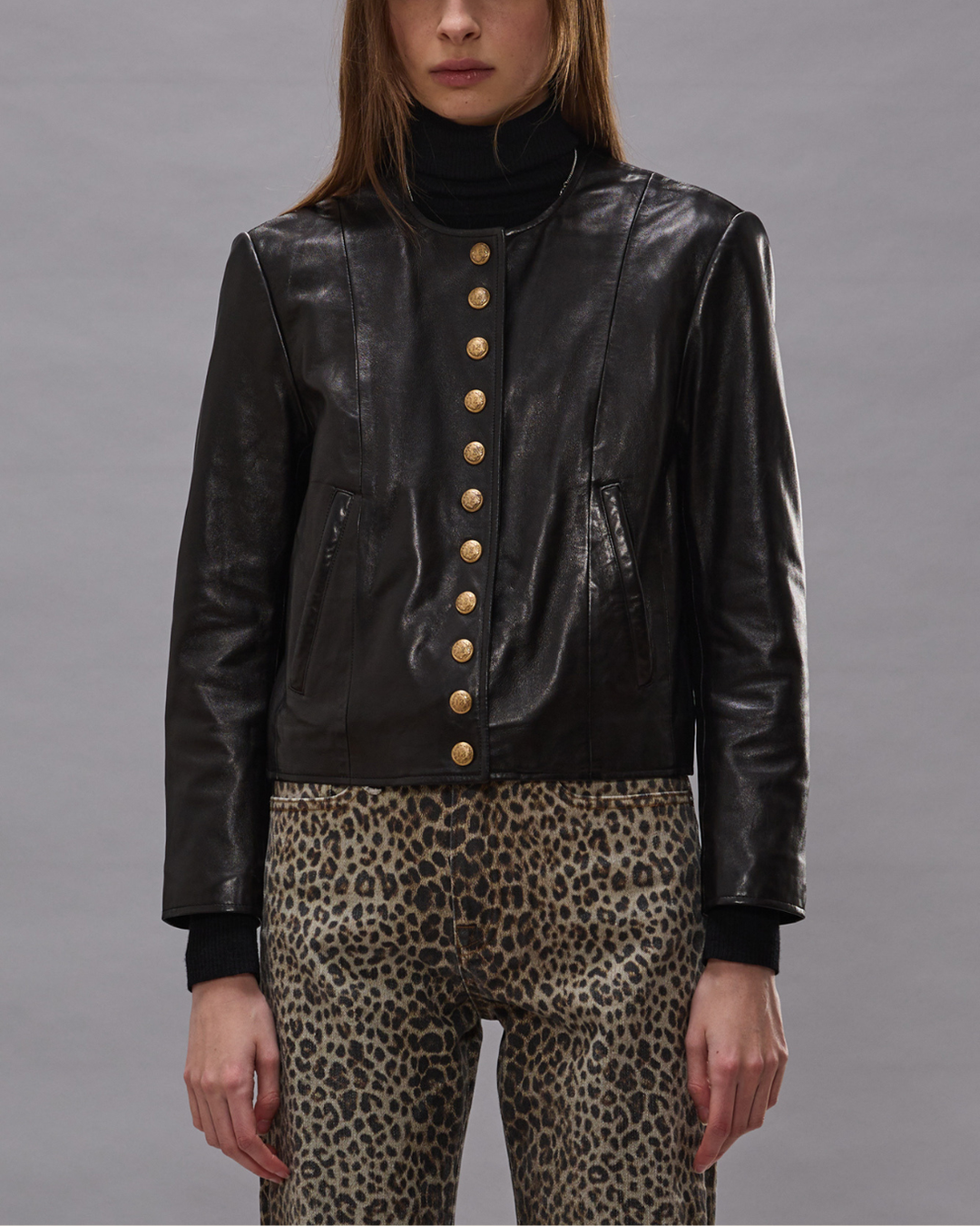 Front Snap Jacket | Black