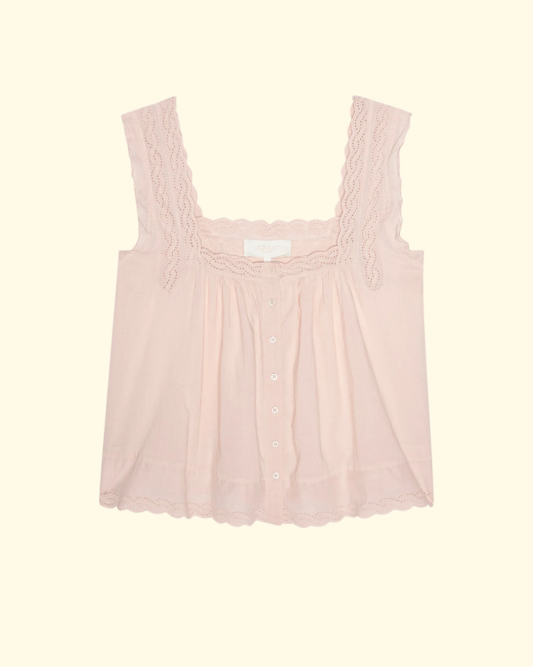 The Eyelet Tank | Washed Rose