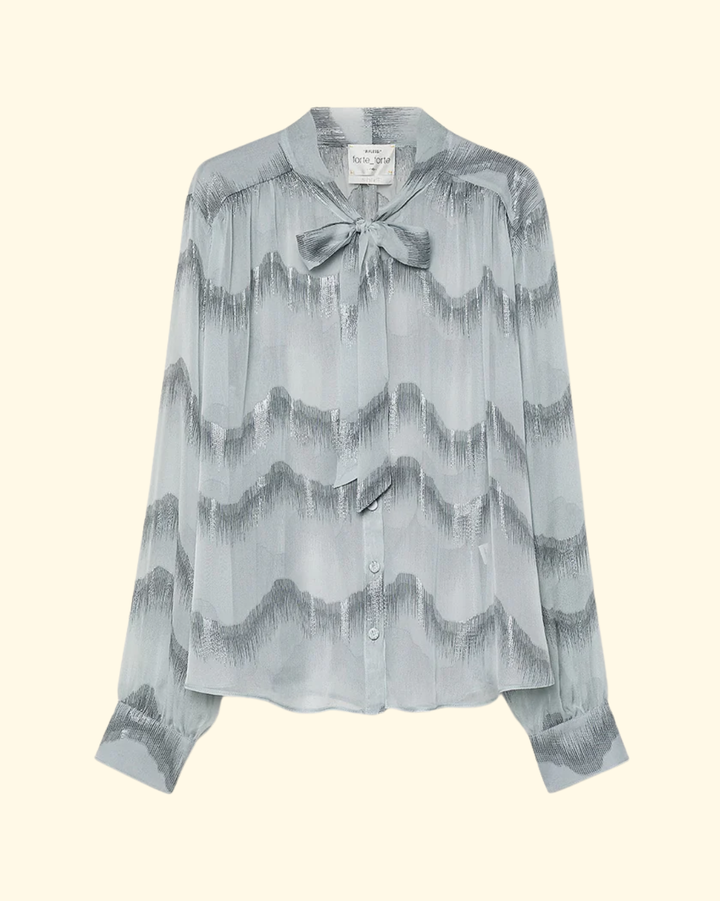 'Nuages D'Argent' Chiffon Shirt | Quarzo