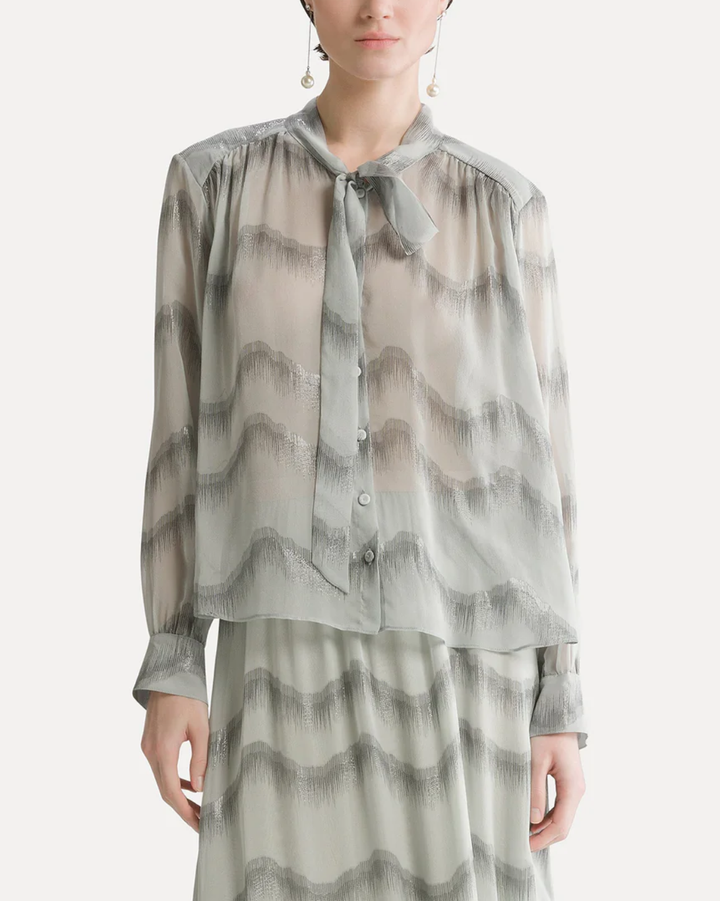 'Nuages D'Argent' Chiffon Shirt | Quarzo