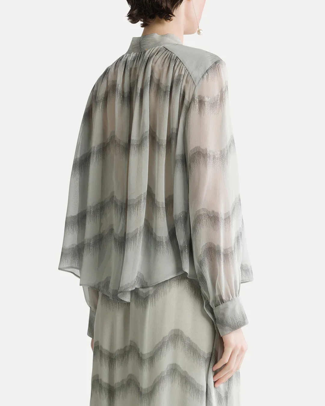 'Nuages D'Argent' Chiffon Shirt | Quarzo