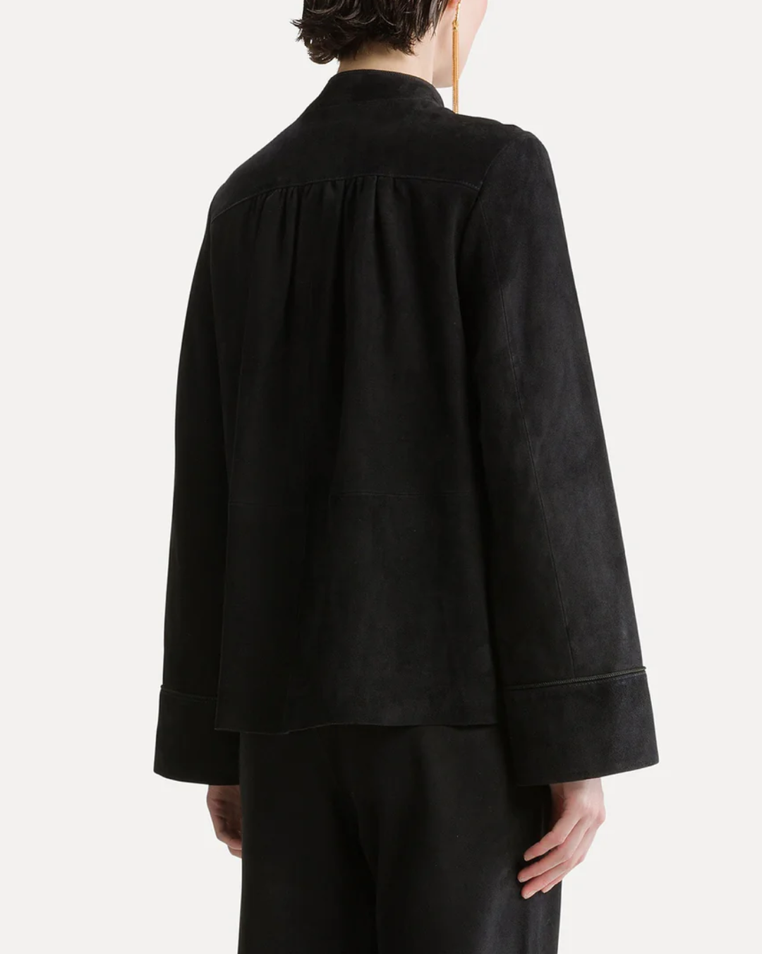 Suede Band Collar Jacket | Notte