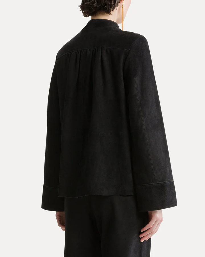 Suede Band Collar Jacket | Notte