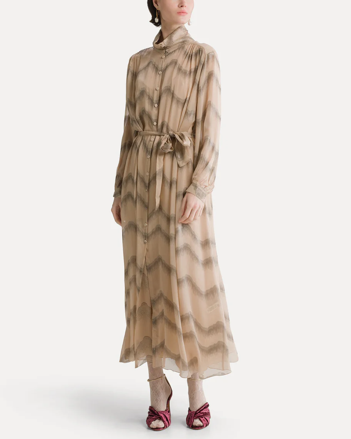 'Nuages D'Argent' Chiffon Dress | Seta