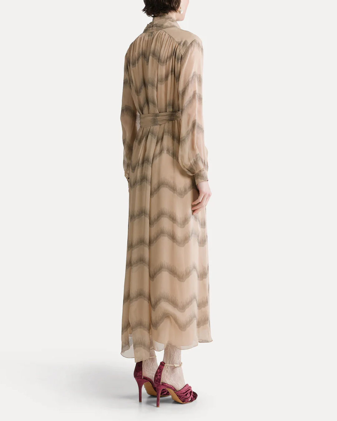 'Nuages D'Argent' Chiffon Dress | Seta