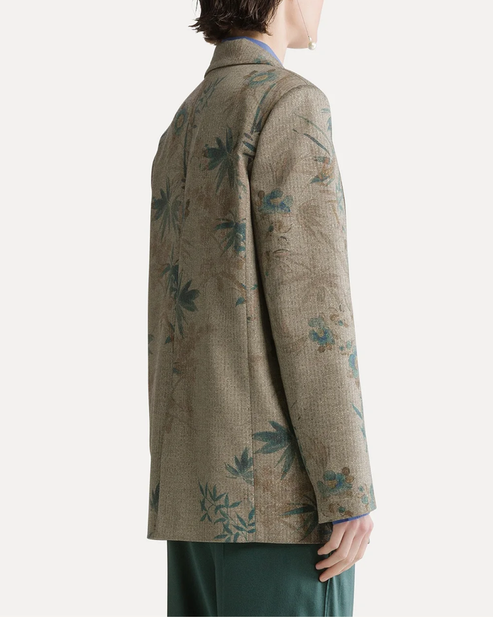 'Le Bambou Secret' Chevron Blazer | Jade