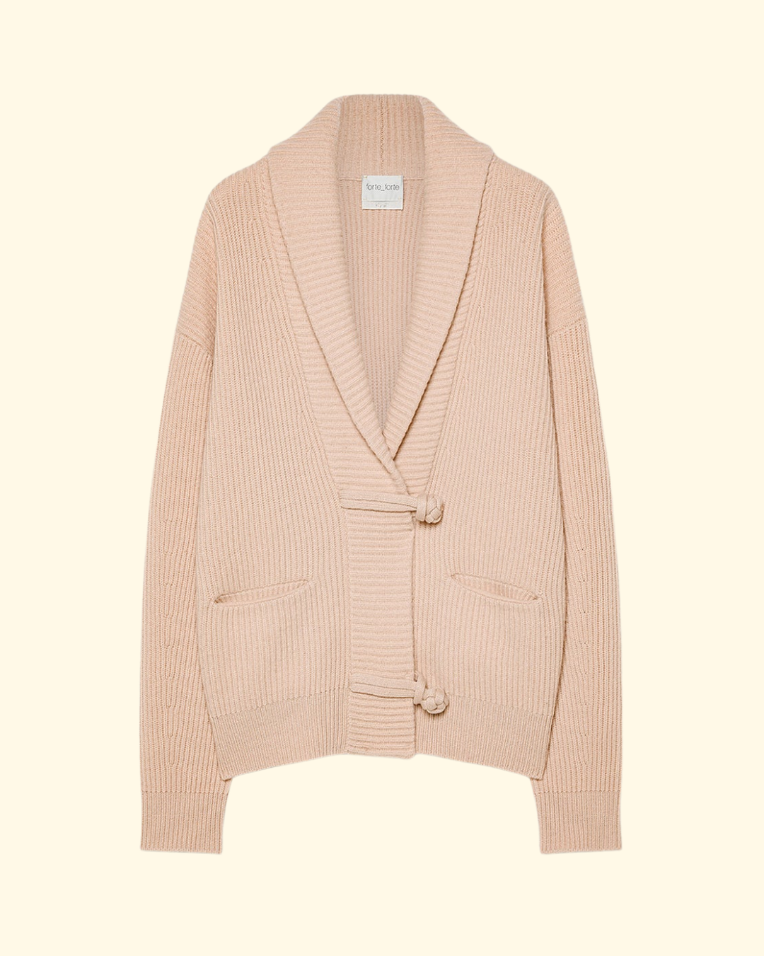 Wool Cashmere Ribbed Cardigan | Cashmere