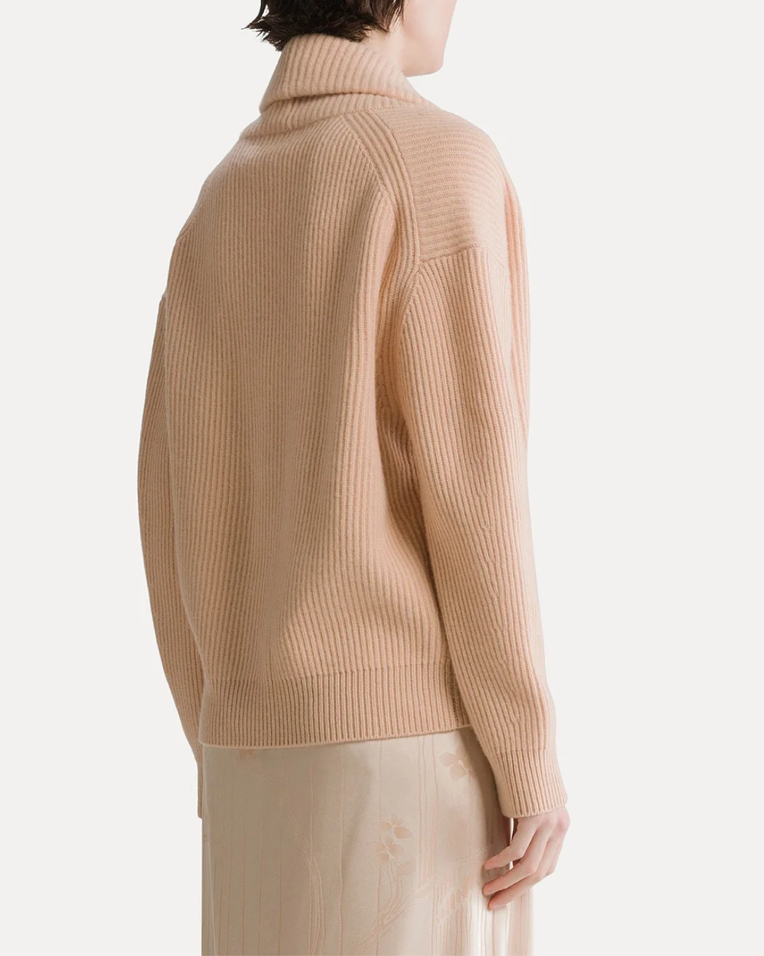 Wool Cashmere Ribbed Cardigan | Cashmere