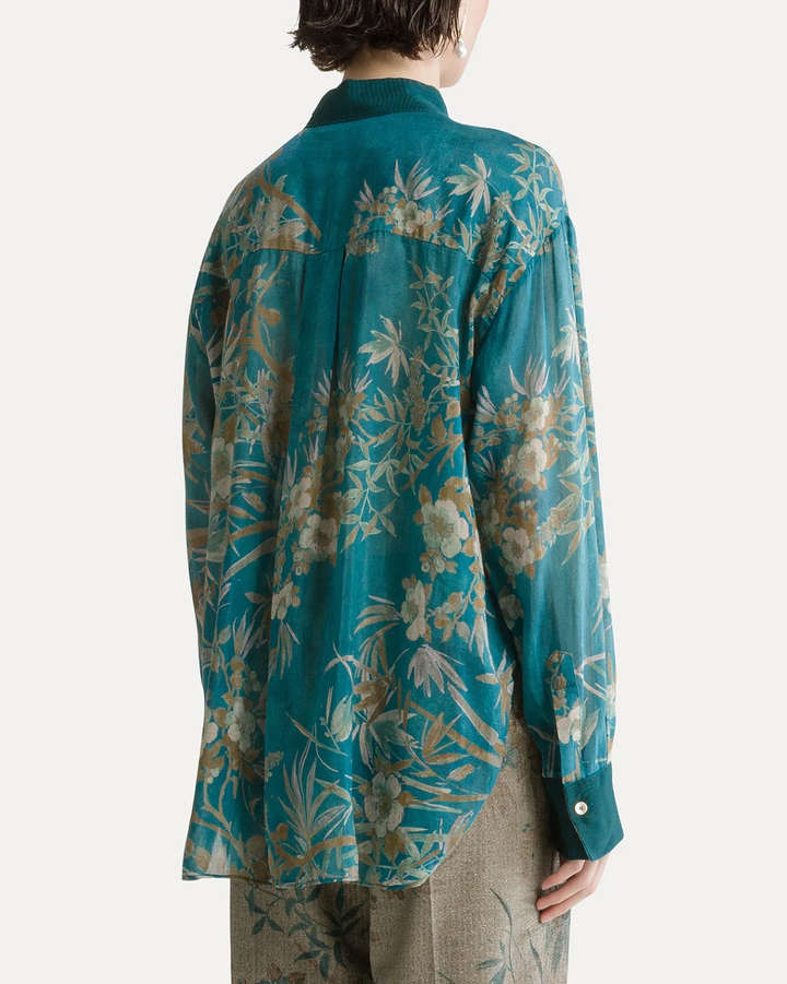 'Le Bambou Secret' Voile Shirt | Jade