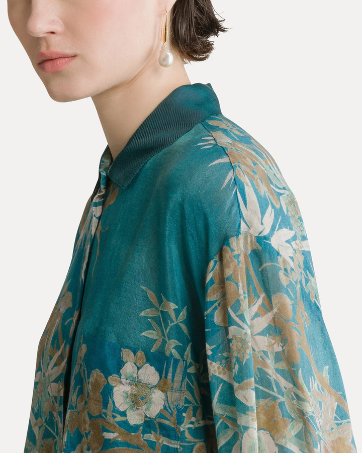 'Le Bambou Secret' Voile Shirt | Jade