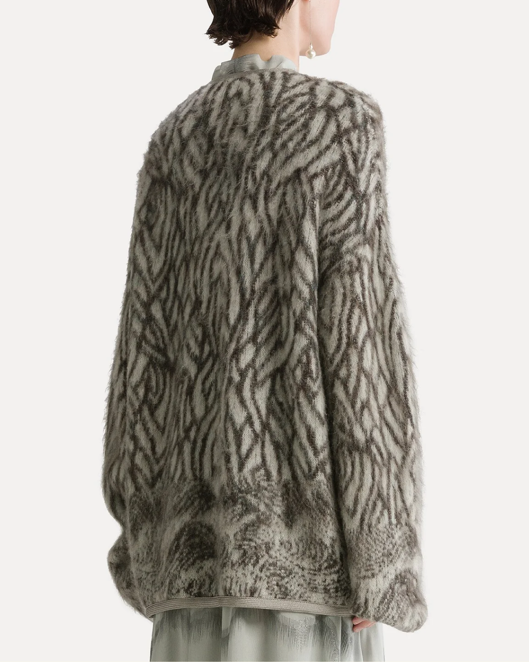 'Plum De Heron' Jacquard Short Coat | Jade