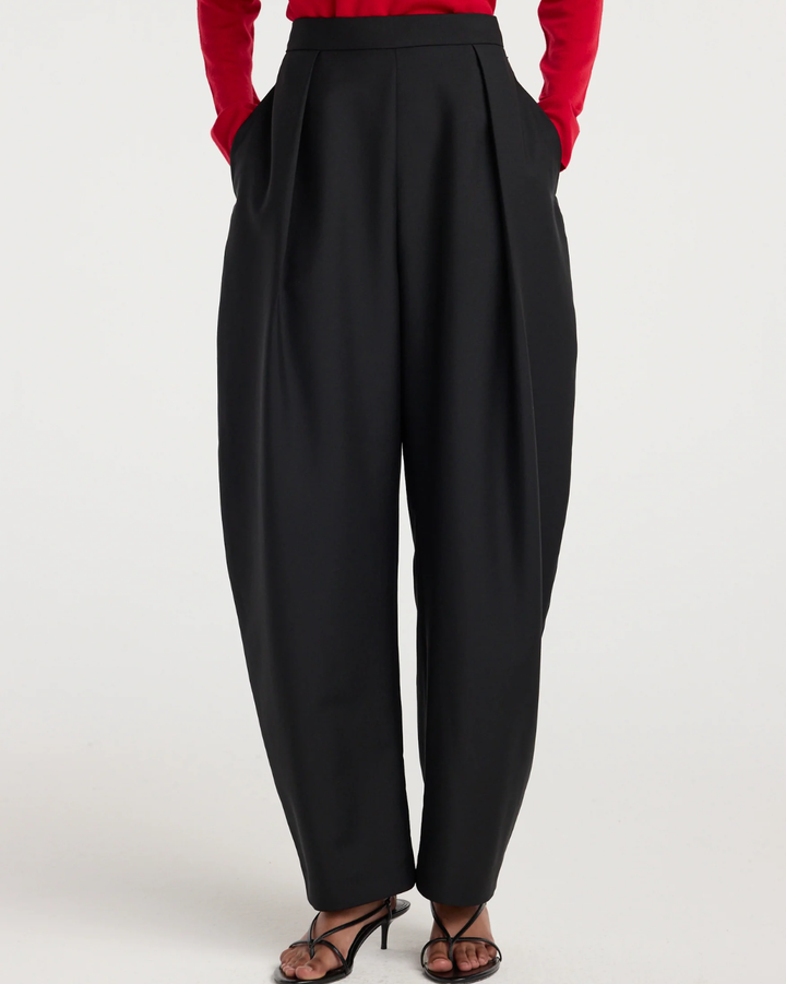 Sculptural Tailored Trousers | Black