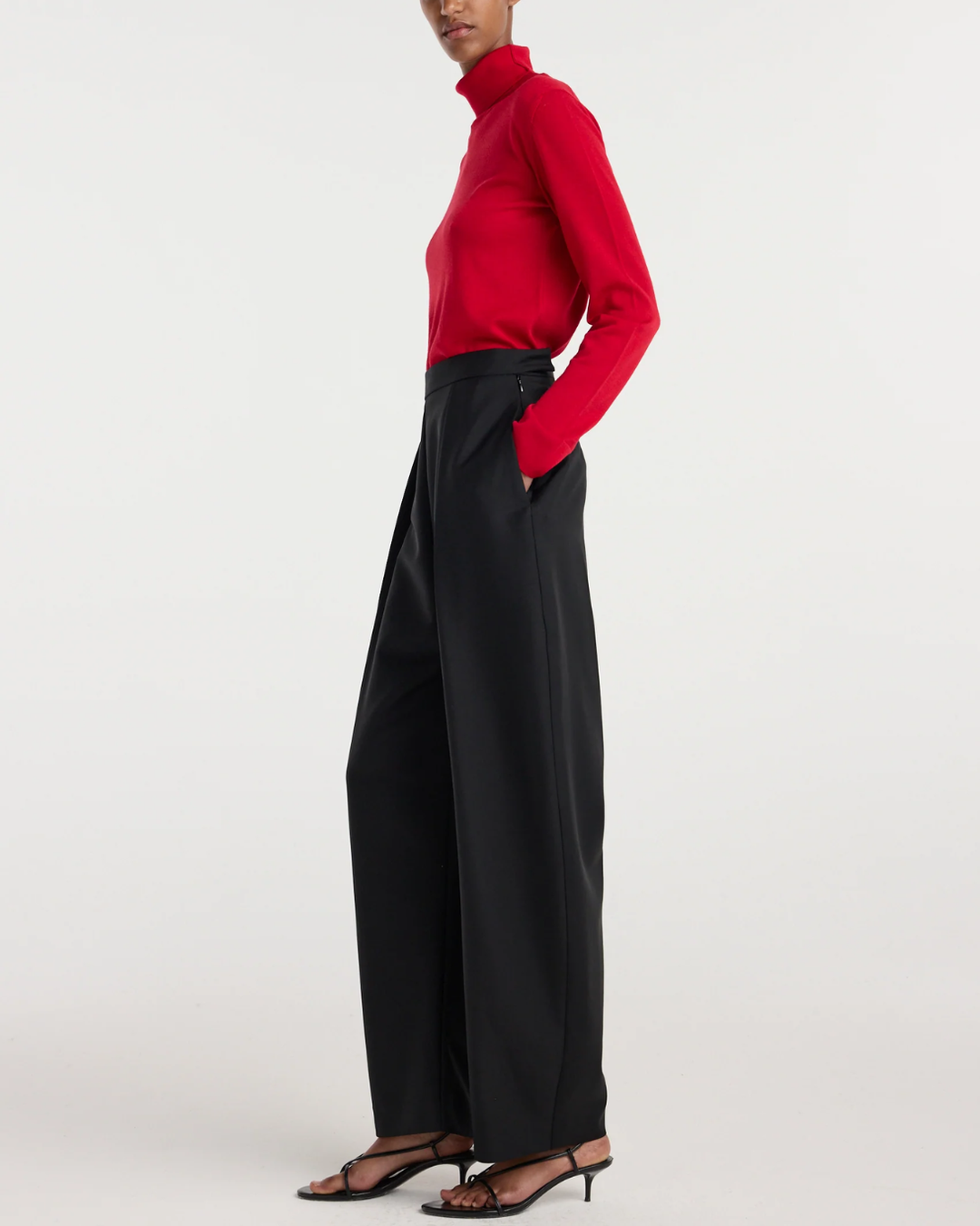 Sculptural Tailored Trousers | Black