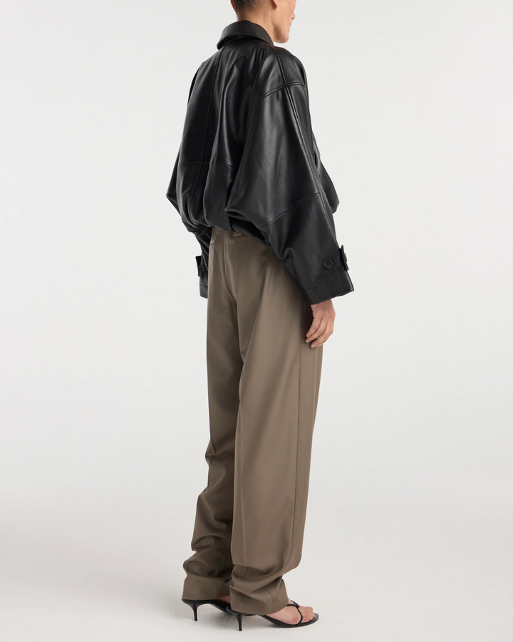 Blouson Leather Jacket | Black