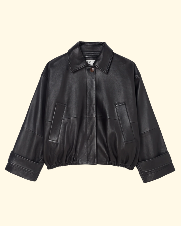 Blouson Leather Jacket | Black