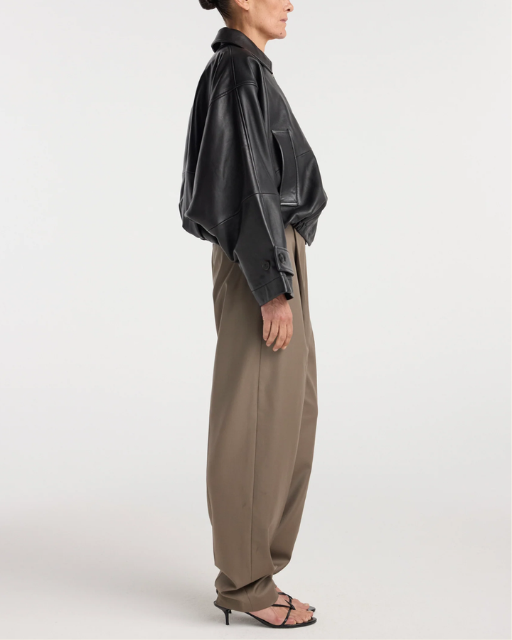 Blouson Leather Jacket | Black