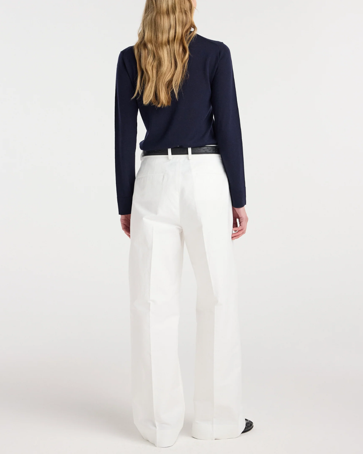 Fine-Knit Wool Cashmere Turtleneck | Navy