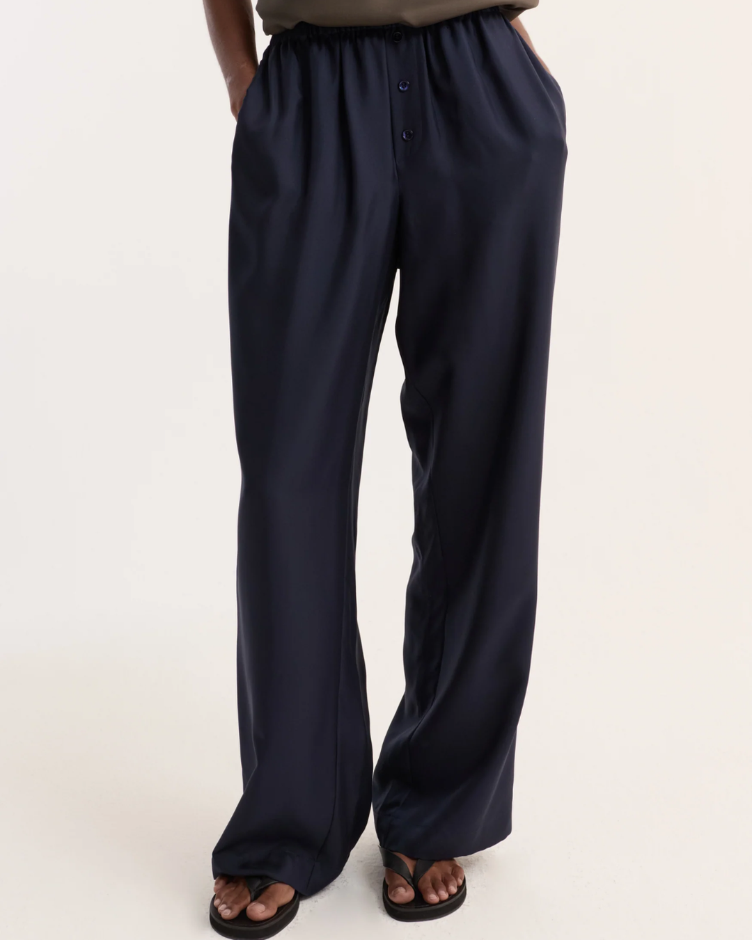 Silk Relaxed Trousers | Night