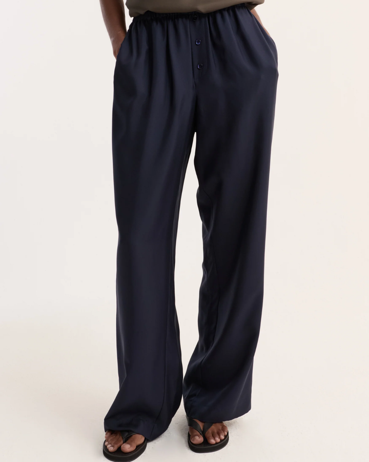 Silk Relaxed Trousers | Night