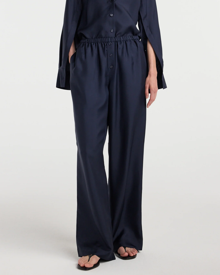 Silk Relaxed Trousers | Night