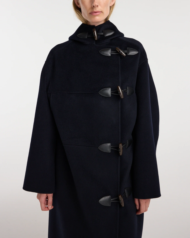 Double-Faced Wool Duffel Coat | Navy