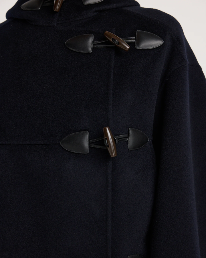 Double-Faced Wool Duffel Coat | Navy