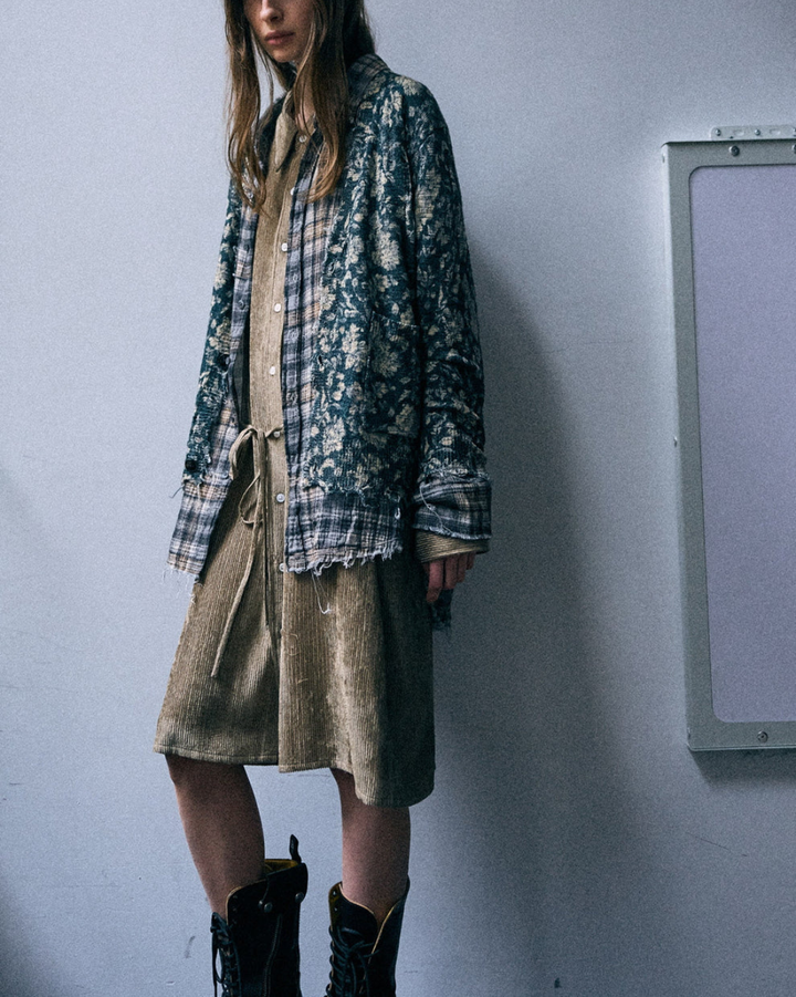 Printed Boy Cardigan | Dark Blue Floral