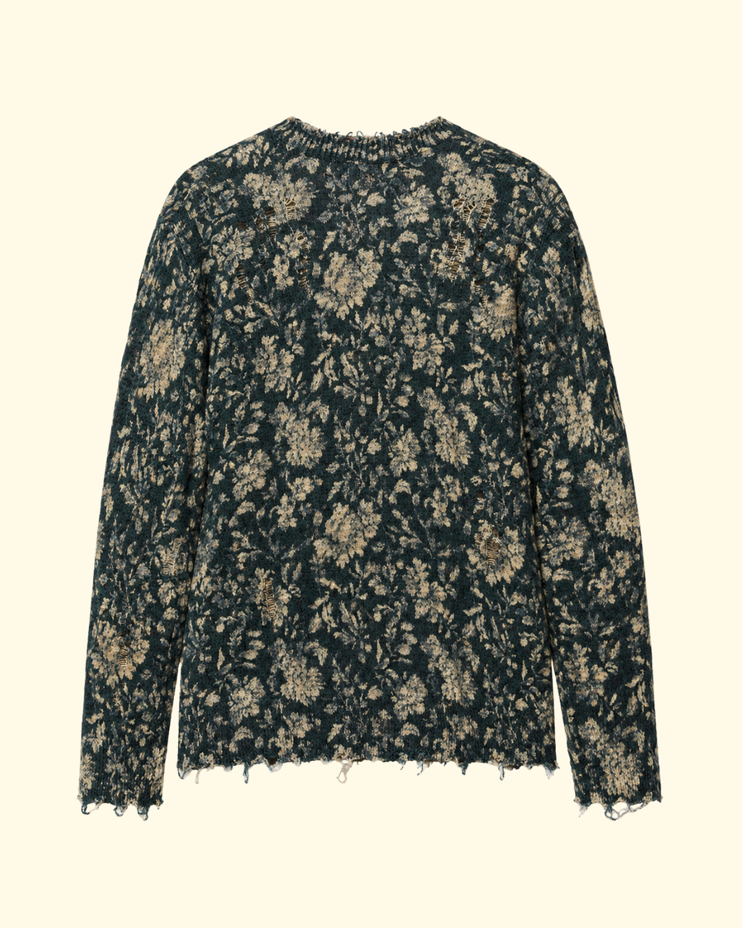 Printed Boy Cardigan | Dark Blue Floral