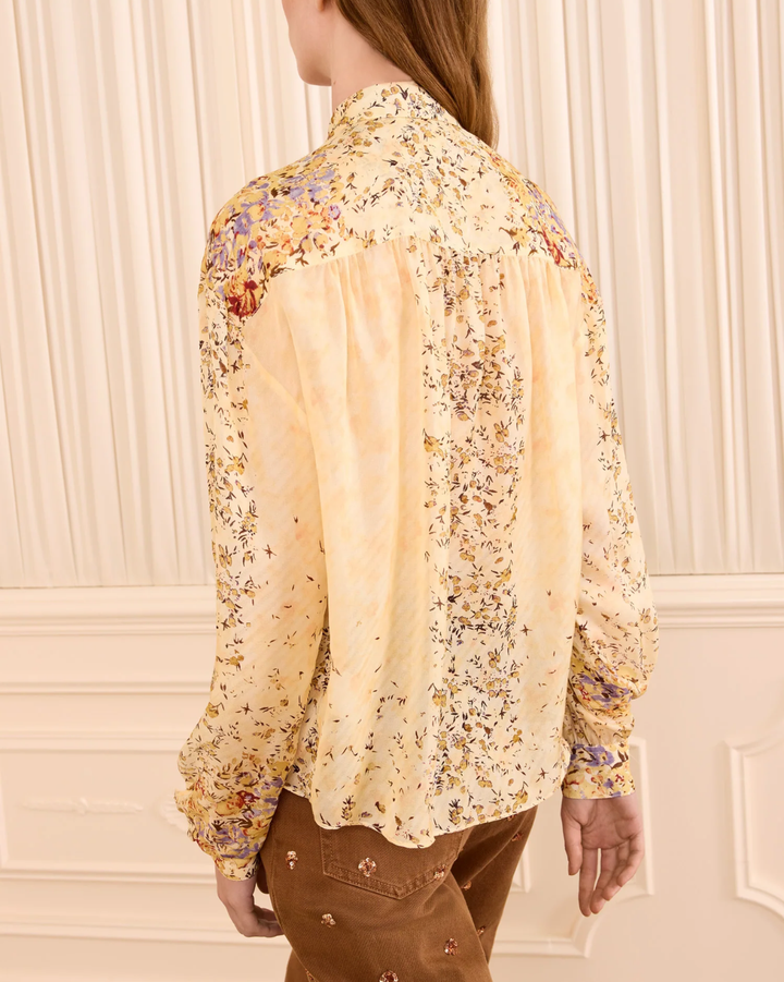 Gesture LS Silk Blouse | Forsythia