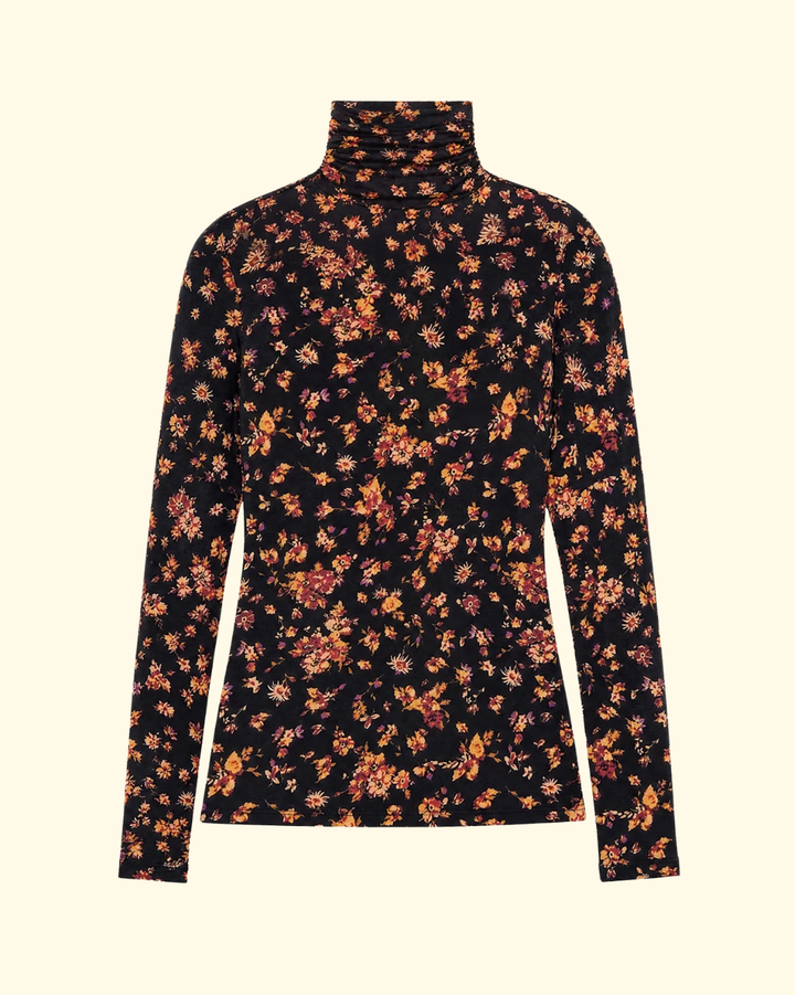 Aurelia LS Jersey Top | Noir Floral