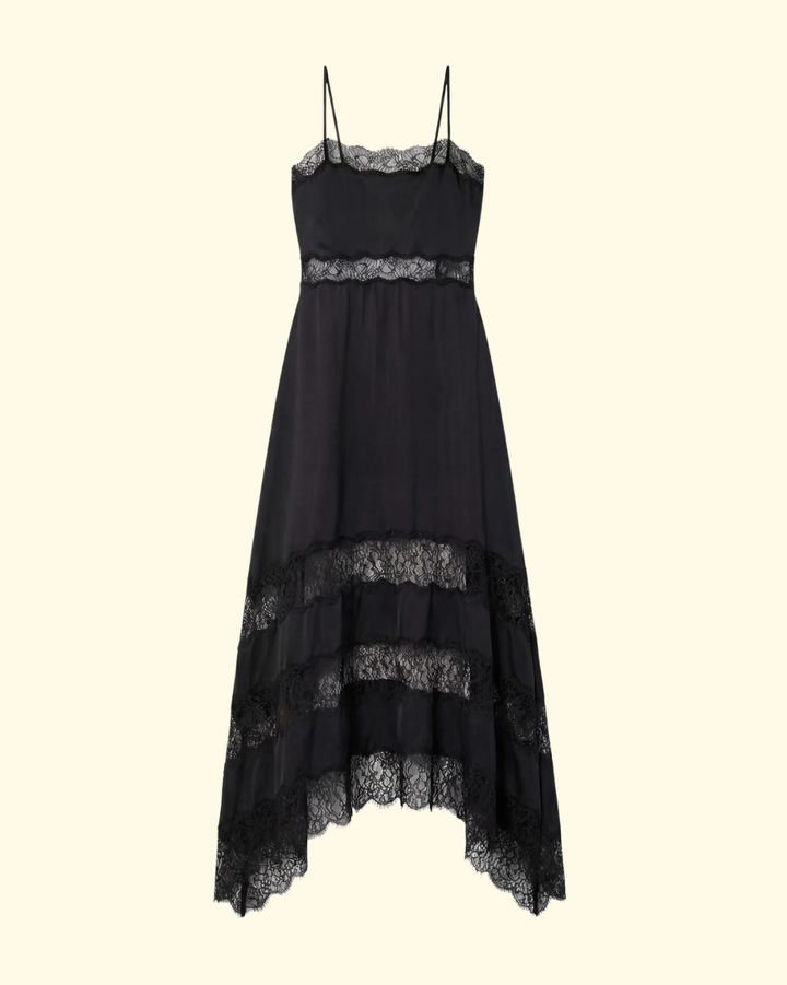 Coco SL Silk Dress | Noir