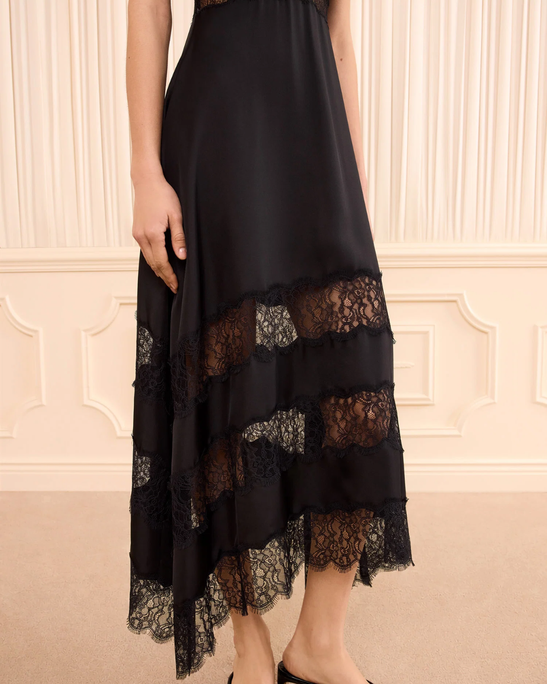 Coco SL Silk Dress | Noir