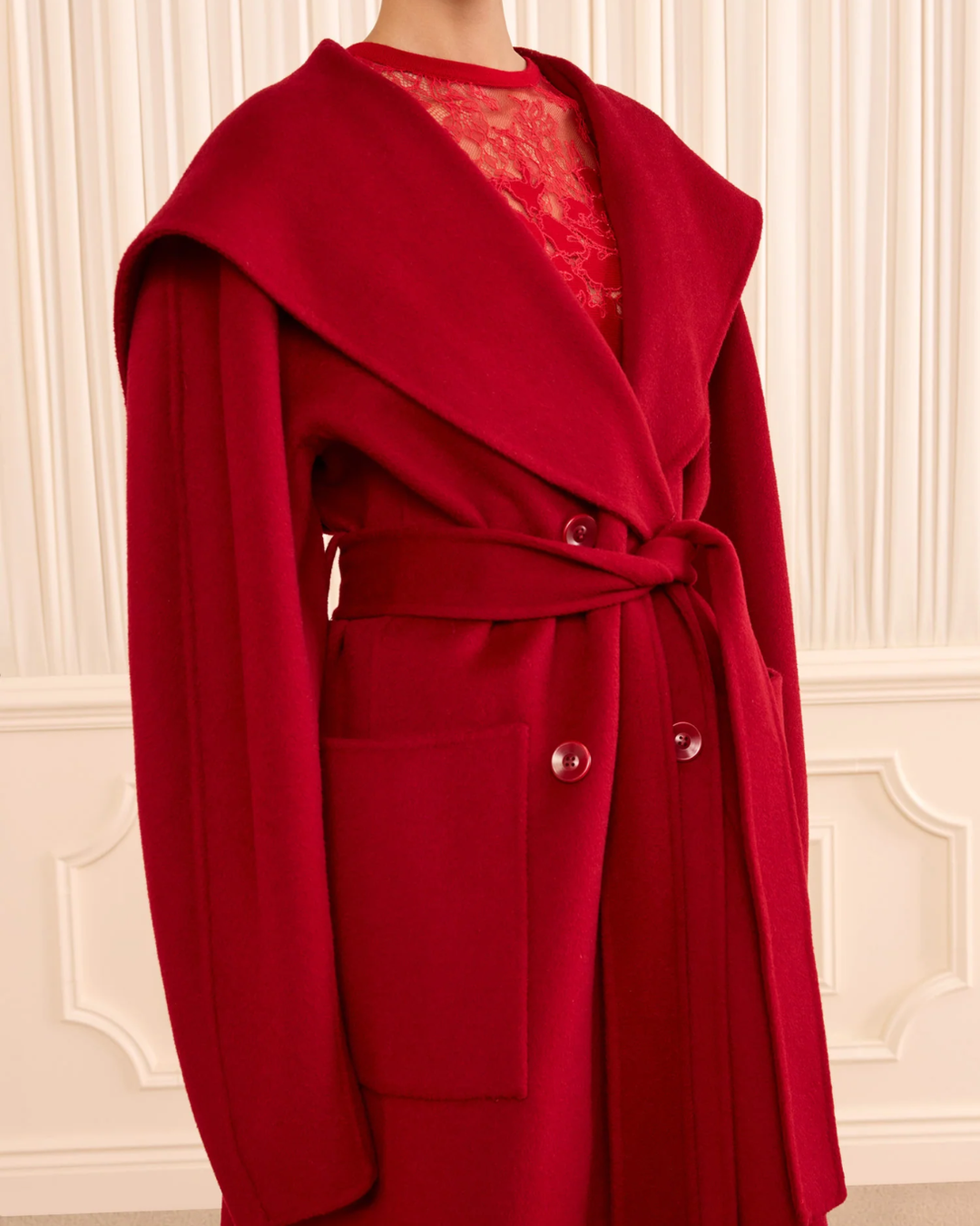 Rory Wool Coat | Cerise