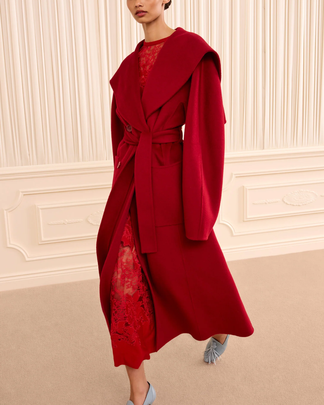 Rory Wool Coat | Cerise