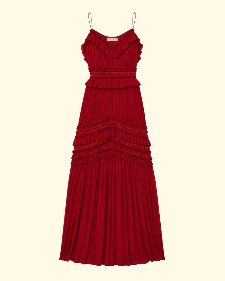 Dorothea Silk Gown | Cerise