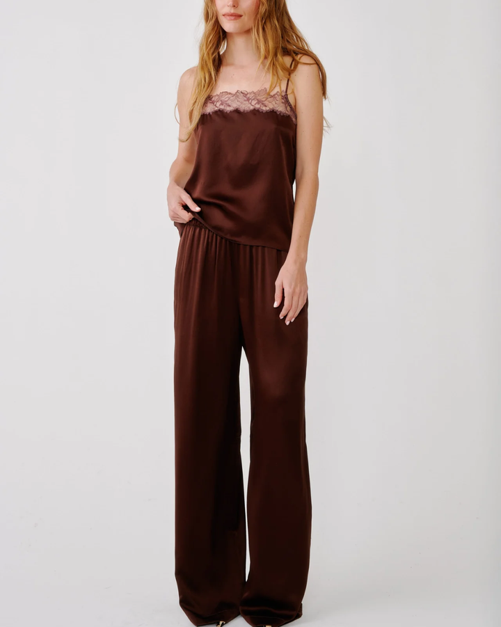 Haya Lace Trim Square Neck Cami | Cinnabar